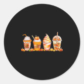 Pumpkin Sce Latte, Fall Coffee, Pumpkin Sce Thanks Ronde Sticker (Voorkant)