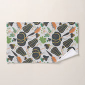 Pumpkin seamless pattern carrot black and white bad handdoek (Handdoek)