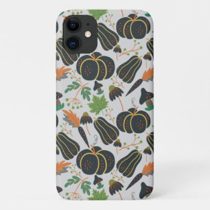Pumpkin seamless pattern carrot black and white iPhone 11 hoesje