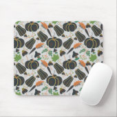 Pumpkin seamless pattern carrot black and white muismat (Met muis)