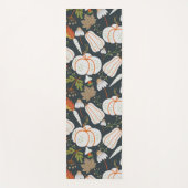 Pumpkin seamless pattern floral black and white yogamat (Voorkant)