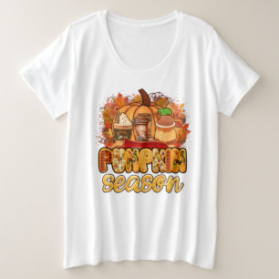 Pumpkin Season Autumn Customize Grote Maat T-shirt