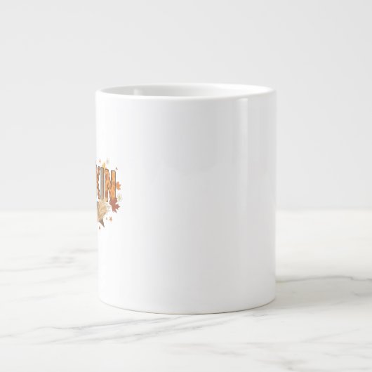 Pumpkin season autumn mug, cozy fall aesthetic extra grote beker (Voorkant)