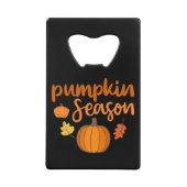 Pumpkin Season Herfst Kredietkaart Flessenopener (Voorkant)