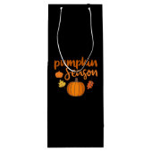 Pumpkin Season Herfst Wijn Cadeautas (Achterkant)