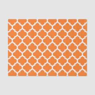 Pumpkin Sinaasappel Whockey Moroccan Quatrefoil Pa Tissuepapier