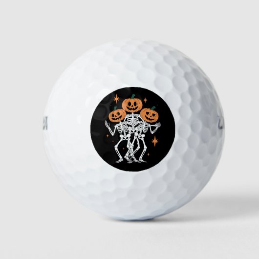 Pumpkin Skeleton Halloween Pumpkin Spooky Season Golfballen (Voorkant)