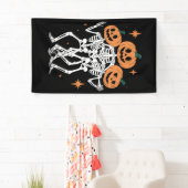 Pumpkin Skeleton Halloween Pumpkin Spooky Season Spandoek (Insitu)