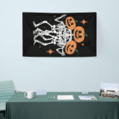 Pumpkin Skeleton Halloween Pumpkin Spooky Season Spandoek (Beurs)