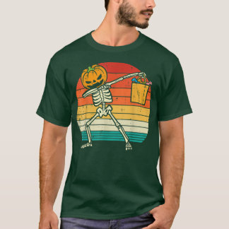 Pumpkin Skeleton Snoep Retro Toddler Boys T-shirt