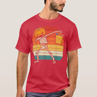 Pumpkin Skeleton Snoep Retro Toddler Boys T-shirt