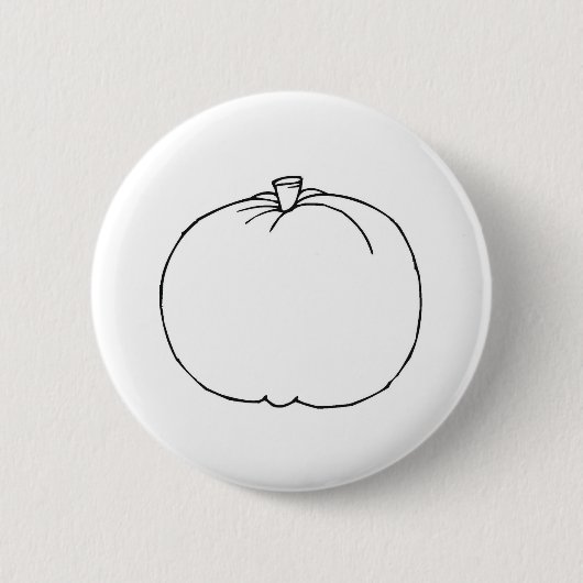 Pumpkin Sketch Ronde Button 5,7 Cm (Voorkant)