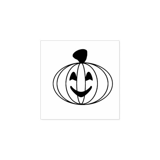 Pumpkin Smile Rubberstempel (Afrduk)
