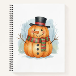 Pumpkin snowman notitieboek
