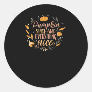 Pumpkin-specerij en alle mooie Herfsten op Bac Ronde Sticker