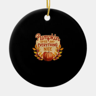 Pumpkin-specerij en alles wat een mooie herfst Her Keramisch Ornament