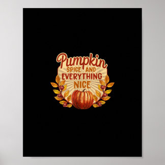 Pumpkin-specerij en alles wat een mooie herfst Her Poster