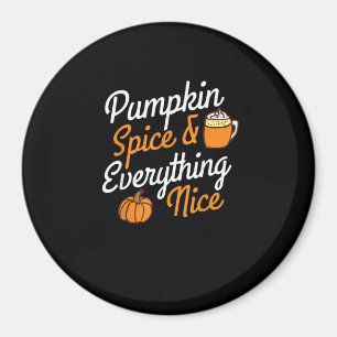 Pumpkin-specerij en alles wat leuk is om creatief magneet