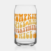 Pumpkin-specerij en alles wat mooi is blikvorm glas (Voorkant)