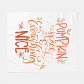 Pumpkin-specerij en alles wat mooi is fleece deken (Voorkant (Horizontaal))