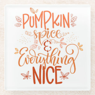 Pumpkin-specerij en alles wat mooi is glazen onderzetter