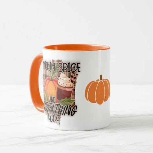 Pumpkin-specerij en alles wat mooi is mok (Voorkant links)