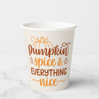 Pumpkin-specerij en alles wat mooi is papieren bekers