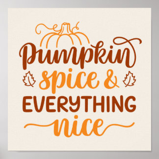 Pumpkin-specerij en alles wat mooi is poster
