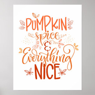 Pumpkin-specerij en alles wat mooi is poster