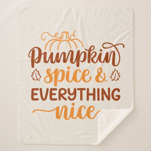 Pumpkin-specerij en alles wat mooi is sherpa deken (Voorkant)