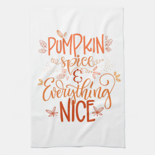 Pumpkin-specerij en alles wat mooi is theedoek