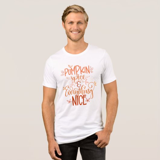 Pumpkin-specerij en alles wat mooi is Tri-Blend shirt (Voorkant volledig)