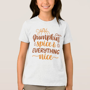 Pumpkin-specerij en alles wat mooi is Tri-Blend shirt