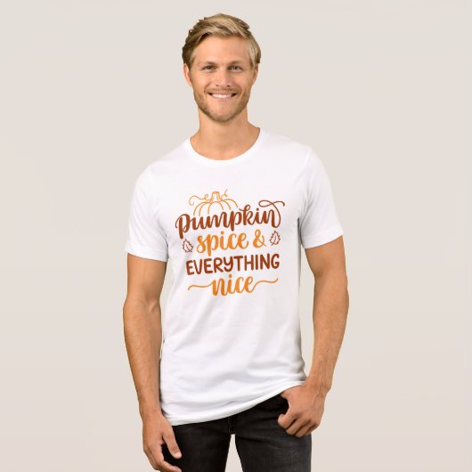 Pumpkin-specerij en alles wat mooi is Tri-Blend shirt (Voorkant volledig)