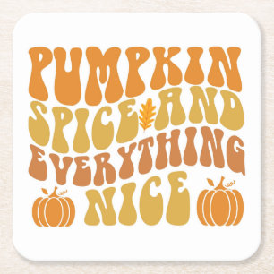 Pumpkin-specerij en alles wat mooi is vierkante kartonnen onderzetter