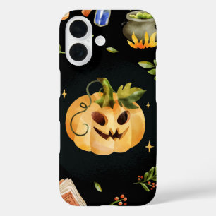 Pumpkin Spell – Spookachtige Schattigee Halloween iPhone 16 Hoesje