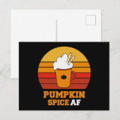 Pumpkin Spice Af Funny Halloween Briefkaart (Voorkant / Achterkant)