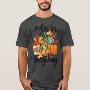 Pumpkin Spice All Latte Herfst Coffee Warm Co. T-shirt