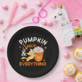 Pumpkin Spice Alles Cat Lover Classic Papieren Bordje (Feest)