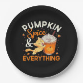Pumpkin Spice Alles Cat Lover Classic Papieren Bordje (Voorkant)