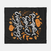 Pumpkin Spice Alles Fleece Deken (Voorkant (Horizontaal))