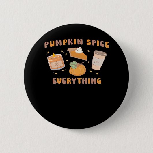 Pumpkin Spice Alles Grappig Herfst Ronde Button 5,7 Cm (Voorkant)