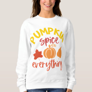 Pumpkin Spice Alles Herfst Quote met bladeren Trui