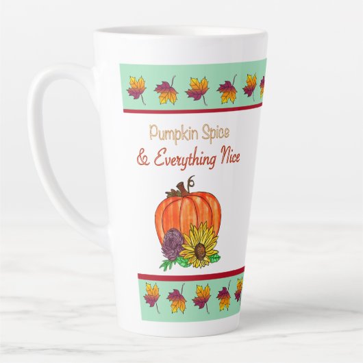 Pumpkin Spice & Alles in Nice herfst Latte Mok (Links)