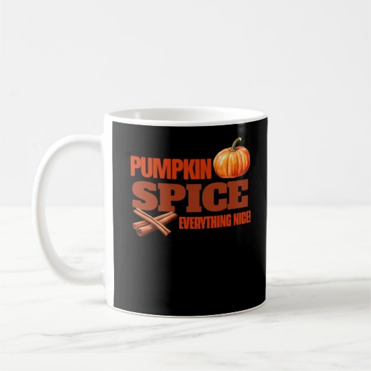 Pumpkin Spice Alles Klassiek Basic Design Koffiemok (Links)