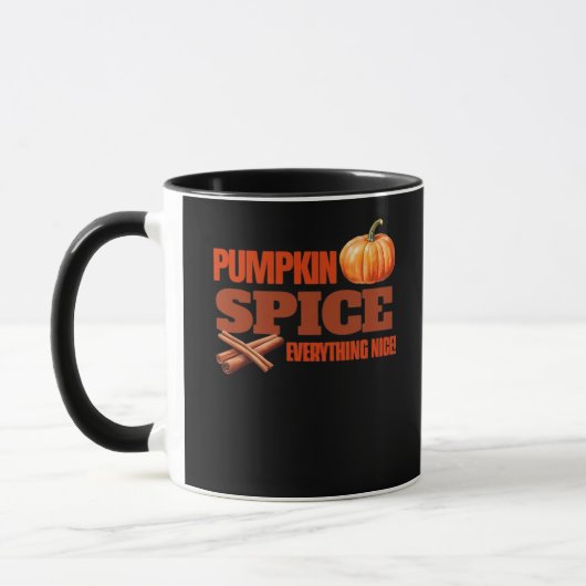 Pumpkin Spice Alles Klassiek Basic Design Mok (Links)