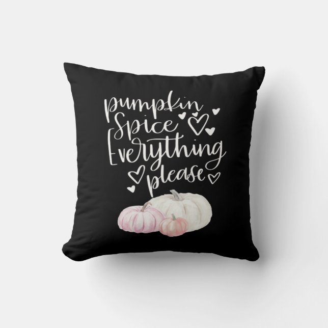 Pumpkin Spice Alles Luiaard Halloween Kussen (Voorkant)