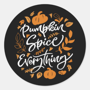 Pumpkin Spice Alles Ronde Sticker