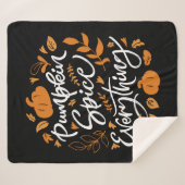 Pumpkin Spice Alles Sherpa Deken (Voorkant (horizontaal))