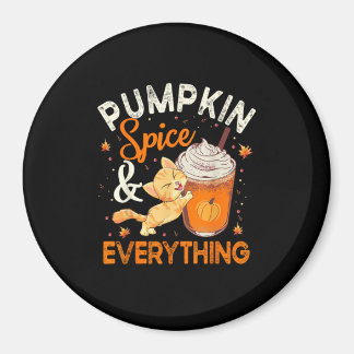 Pumpkin Spice Alles Shirt Cat Lover Cute Autu Magneet